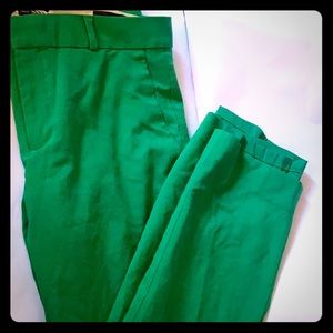 Bright green crop pants